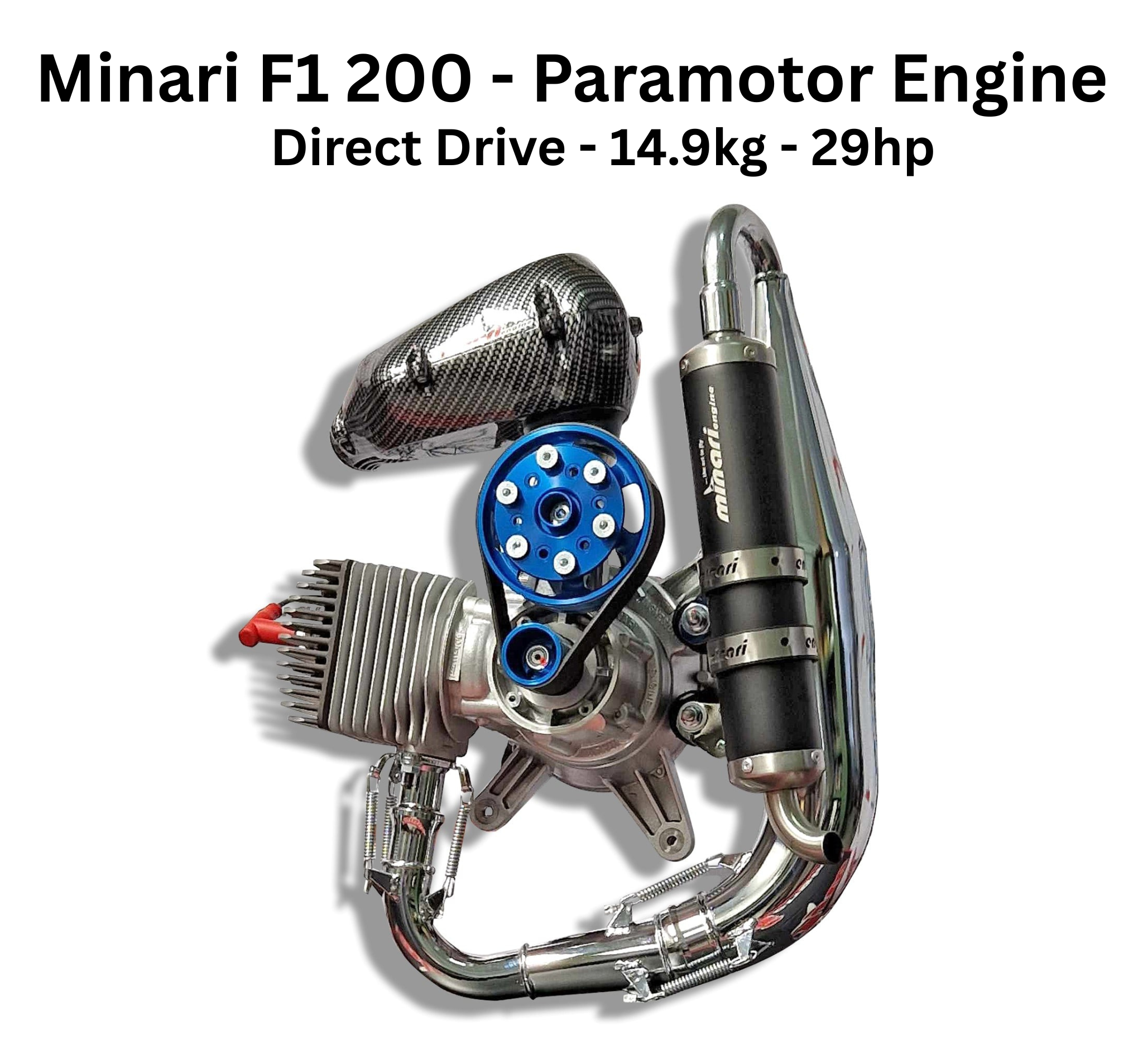 Minari F1 200 Direct Drive - Paramotor Engine 14.9kg – Paramotor-Pro
