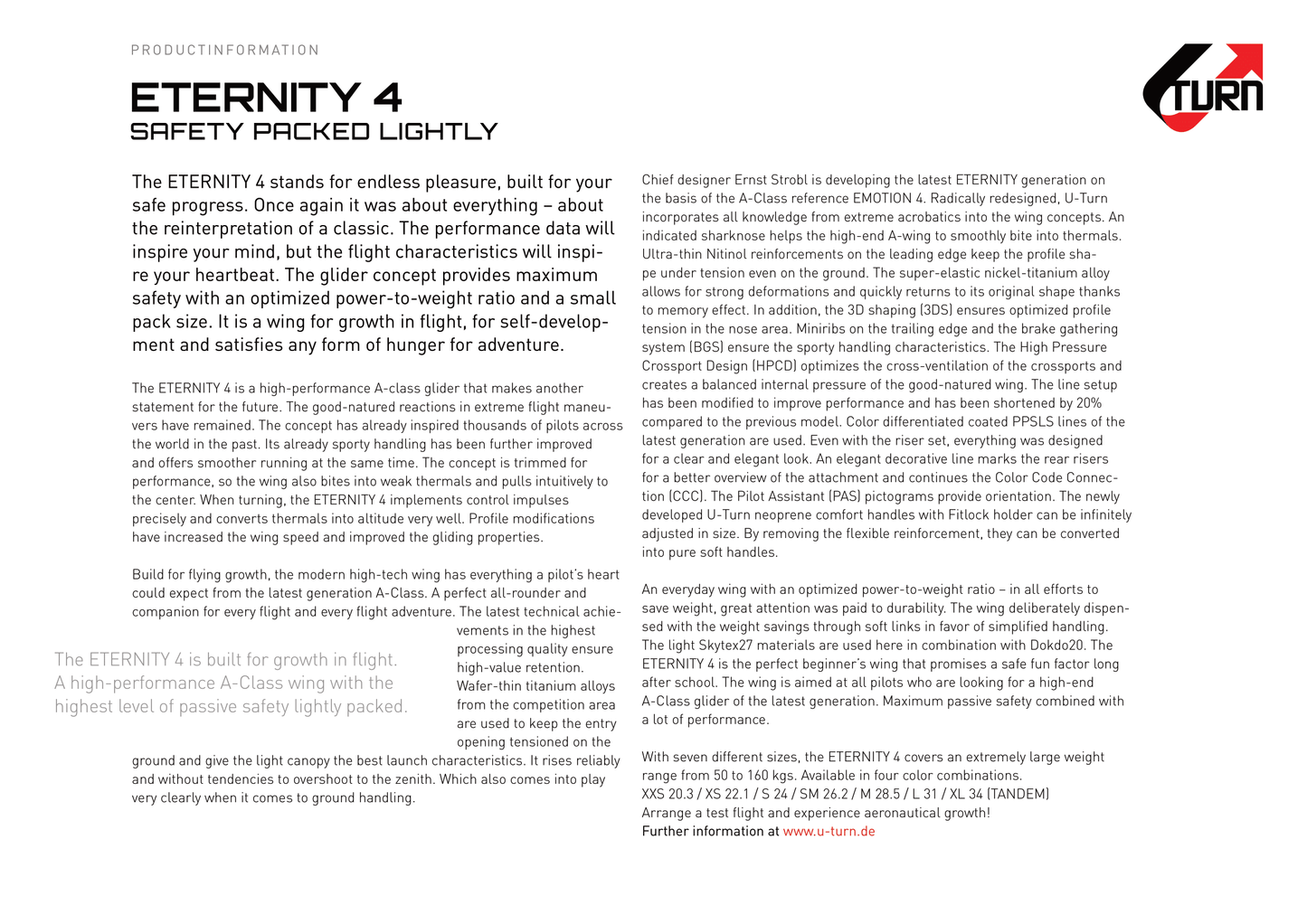U-Turn Eternity4 (EN-A Beginner Glider)
